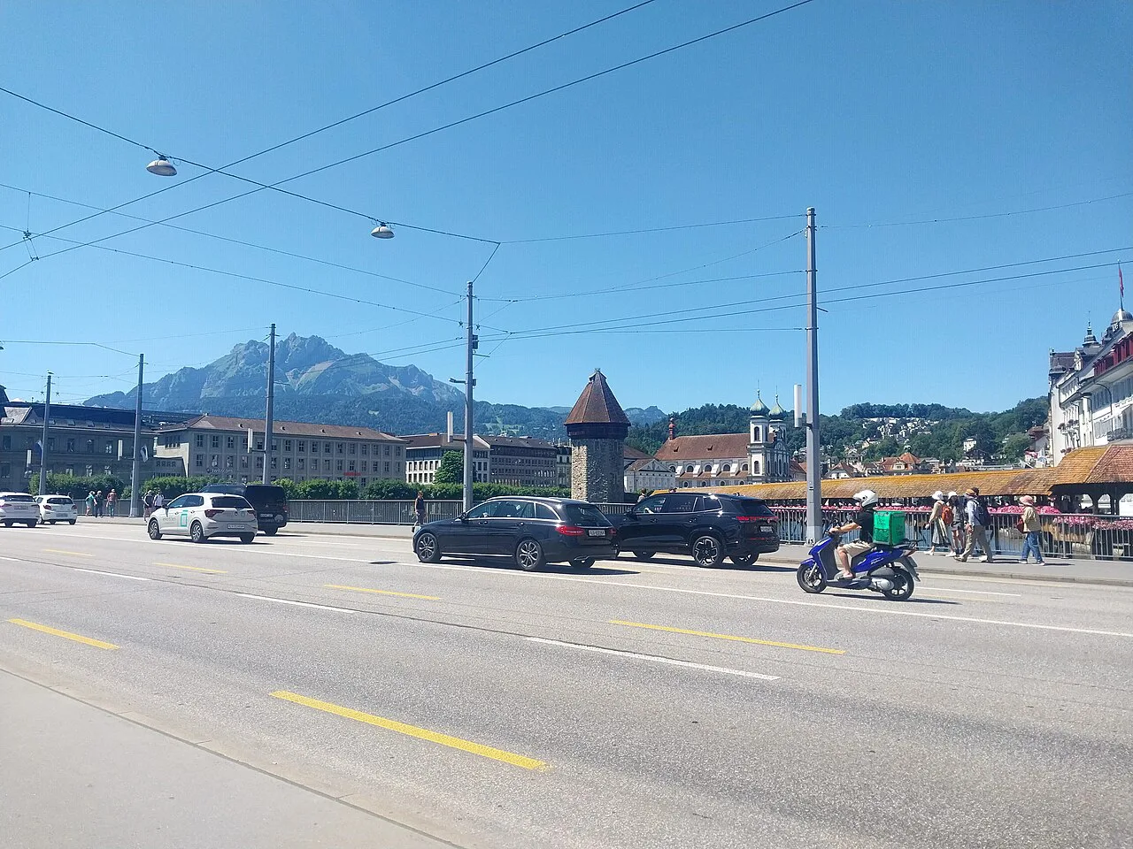 Chapel Bridge, Lucerne, Switzerland 5 July