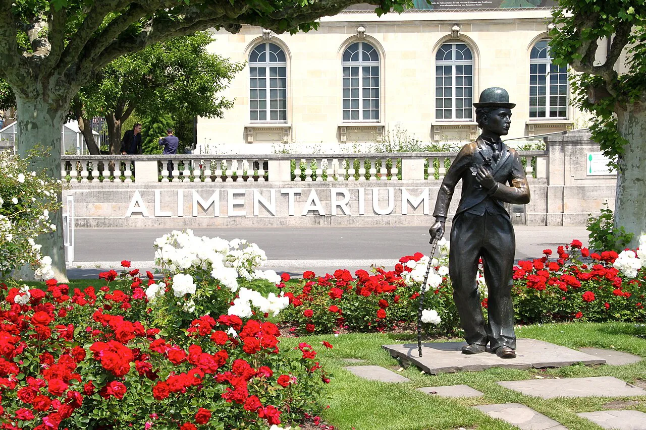 Charlie Chaplin statue in Vevey