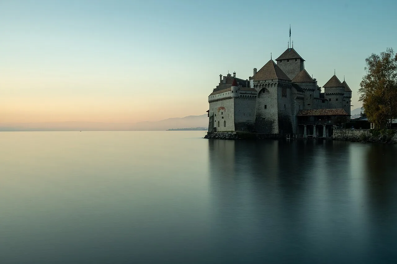 Château de Chillon at sunset, Montreux