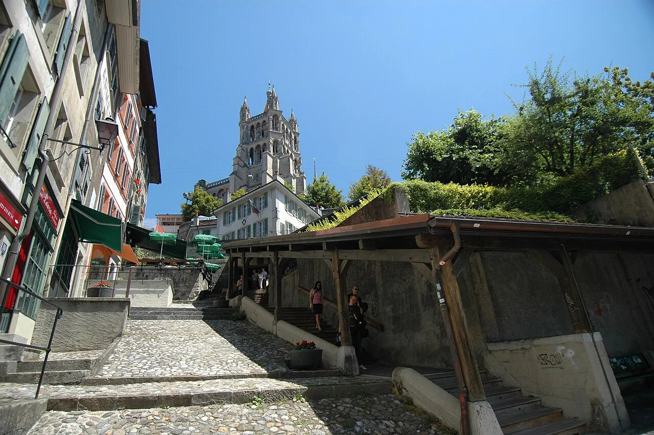 La Cathédrale de Lausanne et les Escaliers du Marché