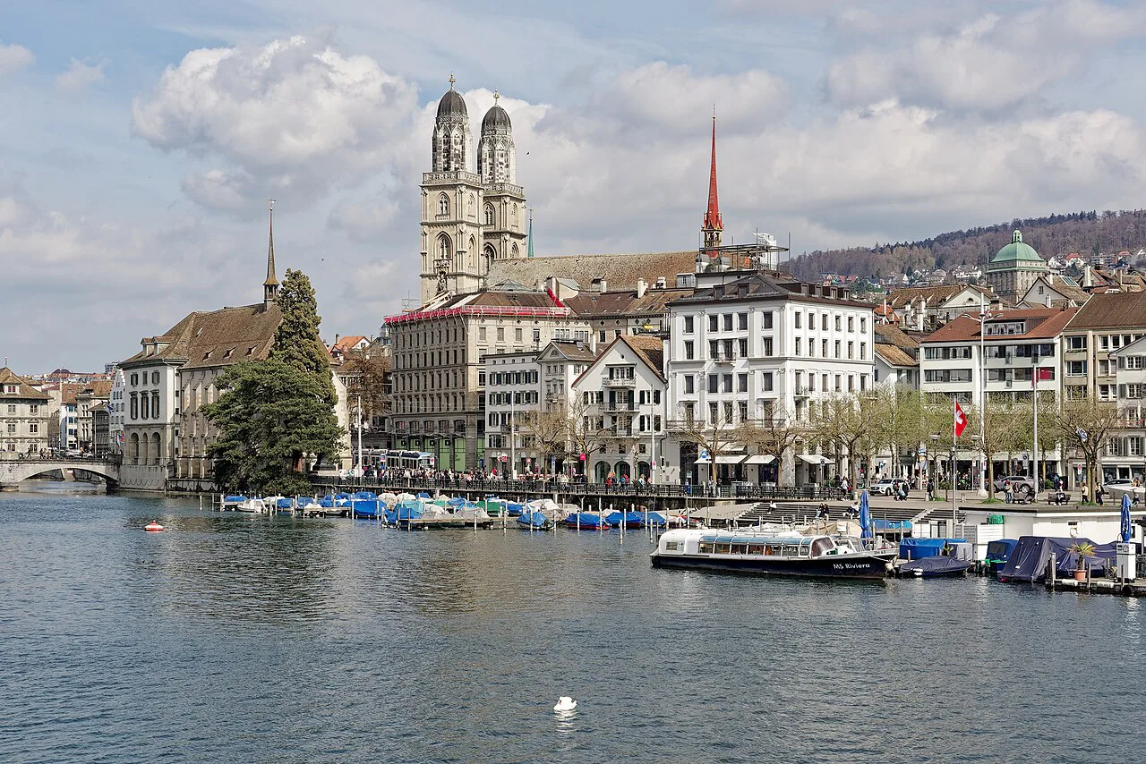 Grossmünster and Limmat River, Zurich