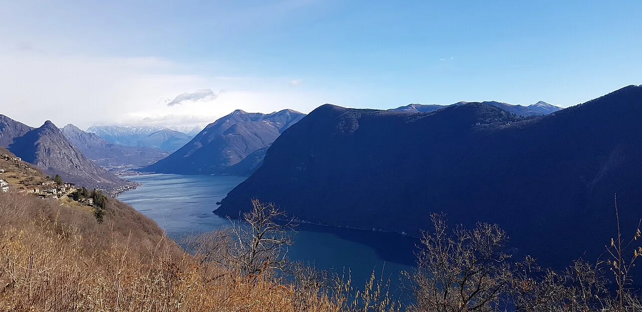 Lake Lugano from Monte Bre