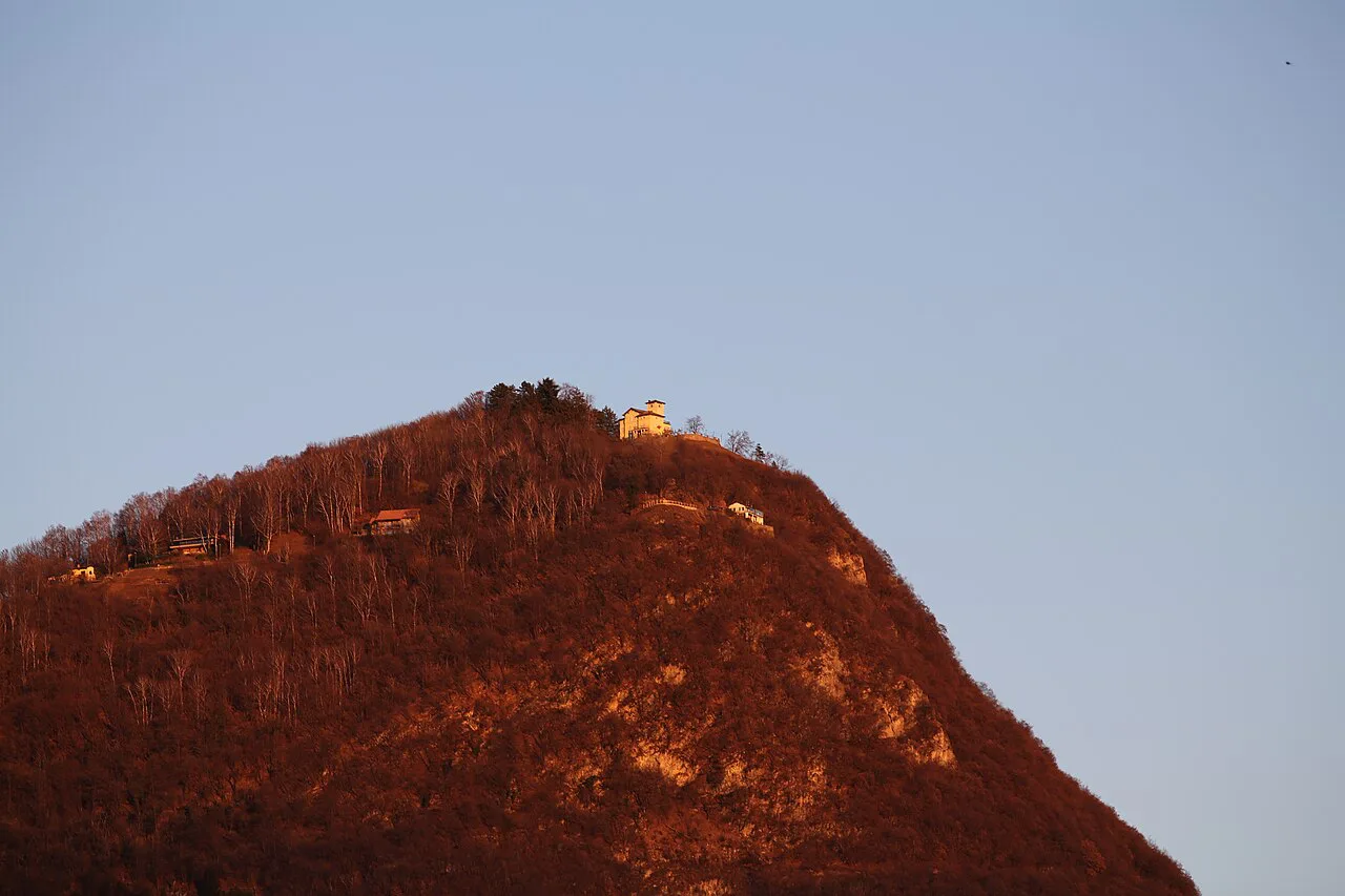 Monte Bré in Lugano in Sunset