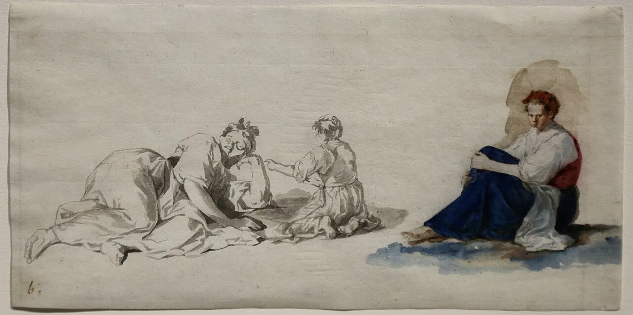 Fisherman's wife with children in Naples - Giuseppe Mazzola (Musée Jenisch, Vevey)