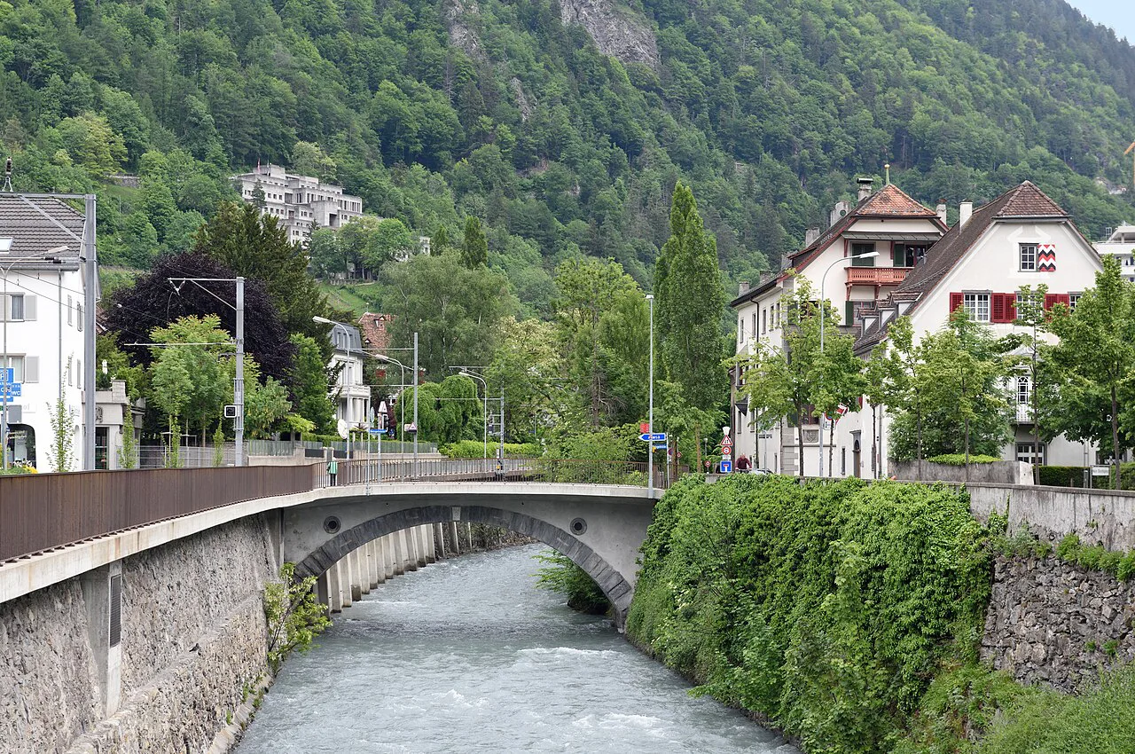 Chur Plessur Richtung Metzgerbrücke