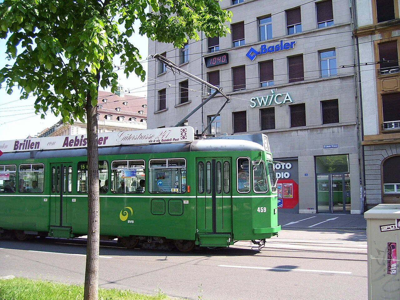 Basel tram summer