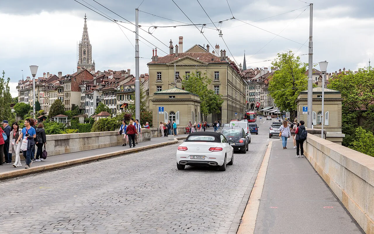 Auf der Nydeggbrücke (Bern, )