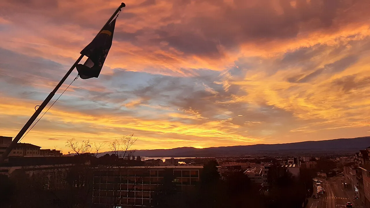 Sunset in Lausanne