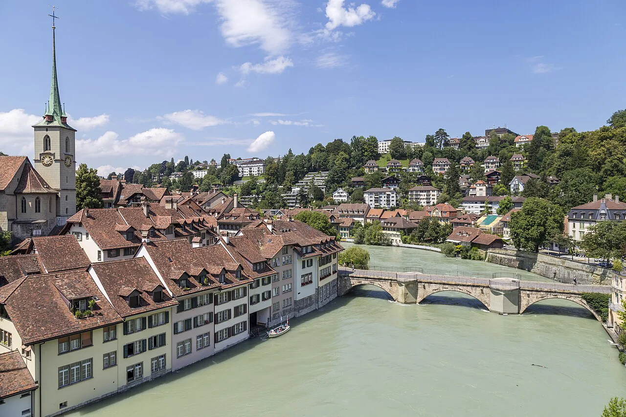 Aare, Nydeggkirche & Untertorbrücke in Bern
