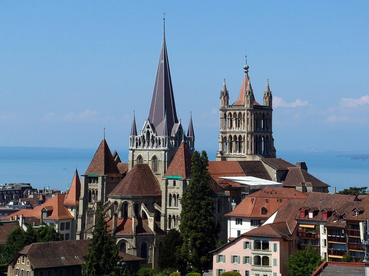 Cathédrale de Lausanne depuis le Champ de l'Air