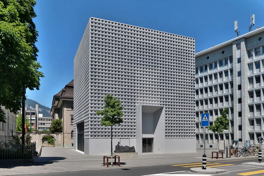Venue view: the Bündner Kunstmuseum extension building in Chur, Switzerland.