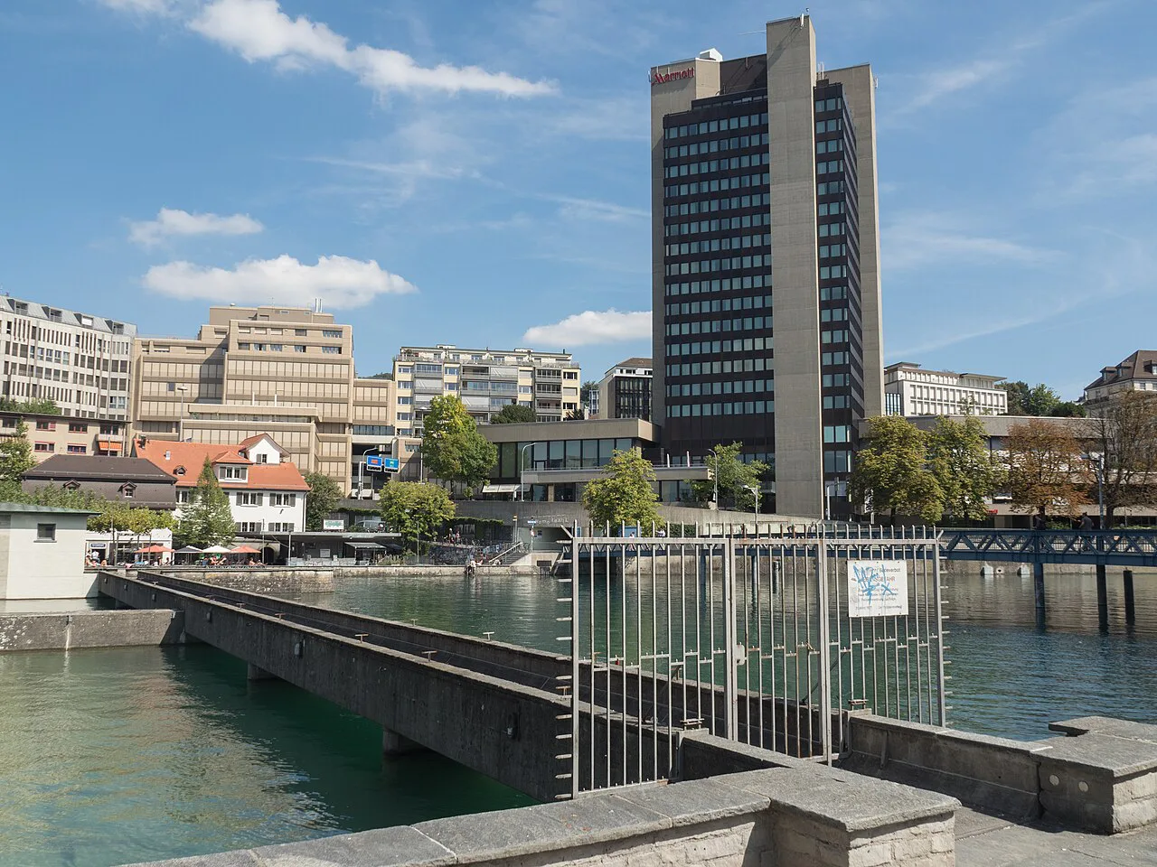 Lettenwehrsteg über die Limmat, Stadt Zürich ZH