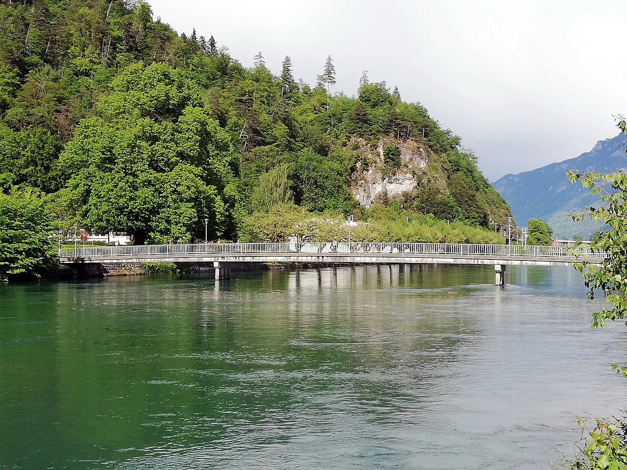 CH-BE-Interlaken-Strandbad-Brücke-bridge