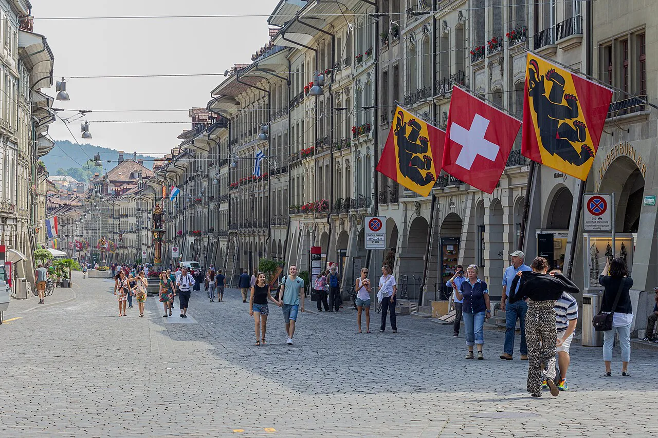 Bern - Kramgasse, Blick nach Osten