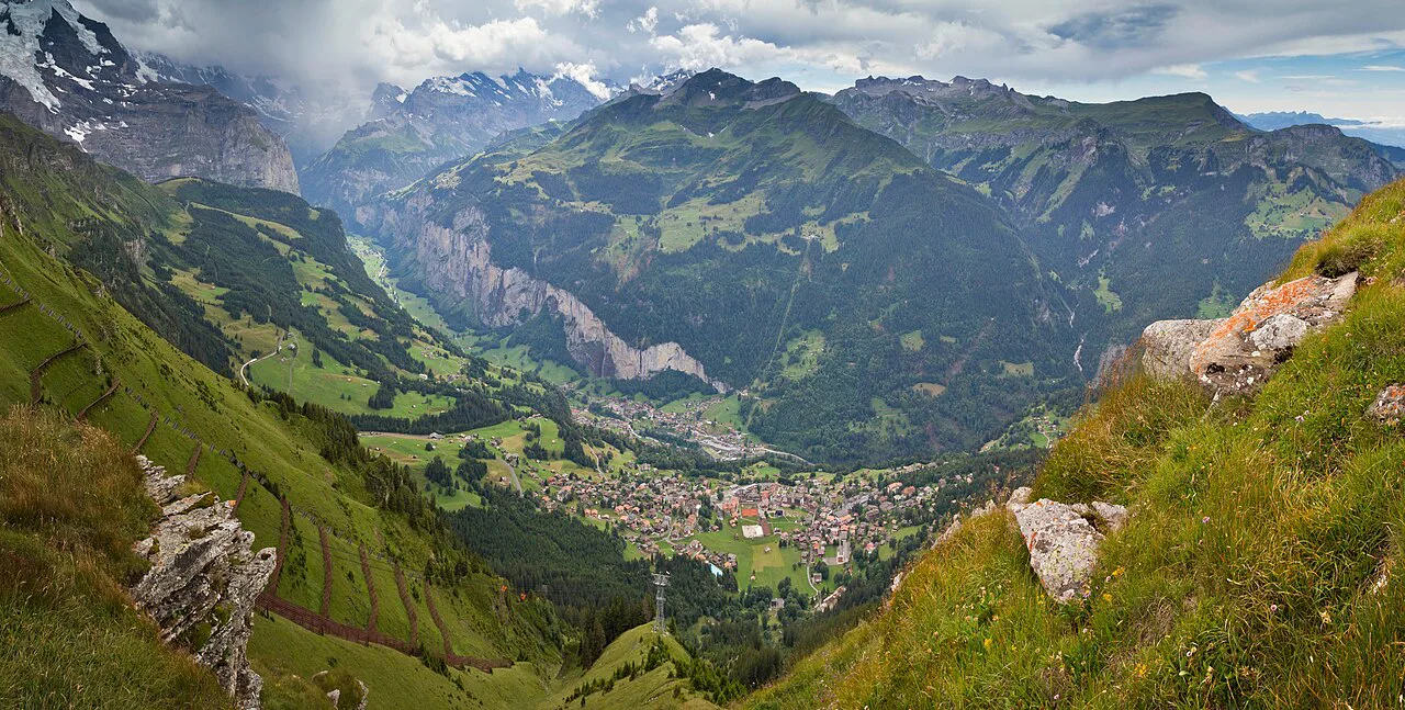 Lauterbrunnental from Männlichen, Bern, Switzerland, August