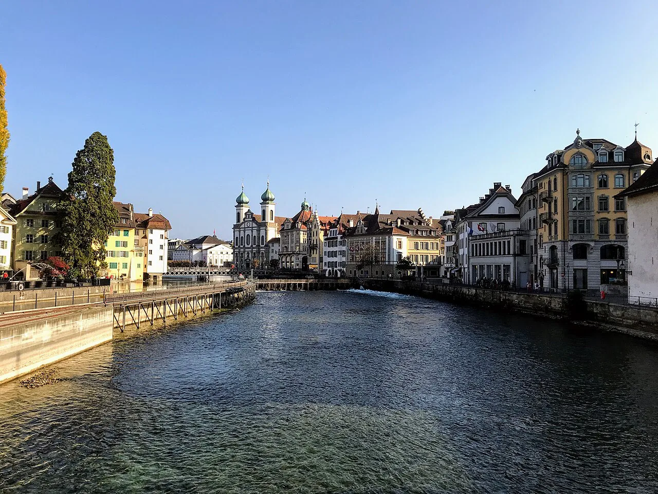 Reuss River at Lucerne, October