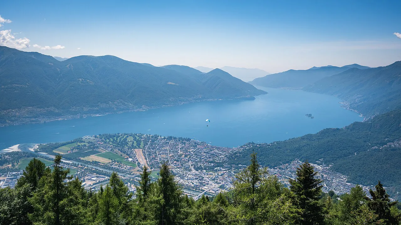 Ascona and Lago Maggiore from Cardada, Locarno, Ticino