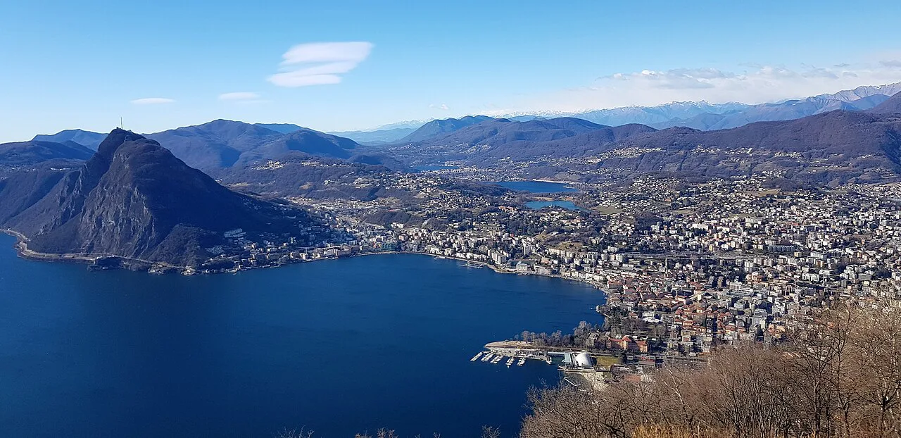 Lake Lugano from Monte Bre