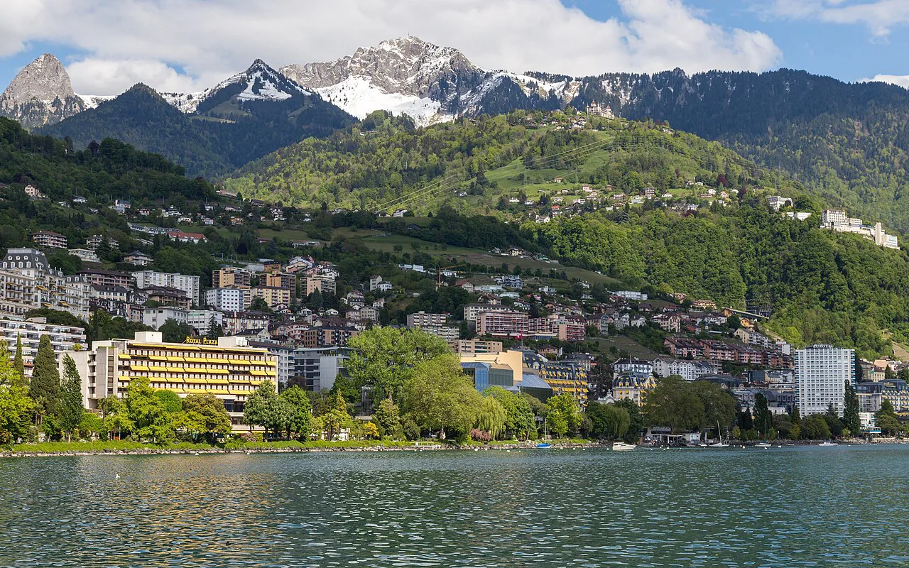 Blick auf Montreux am Genfersee