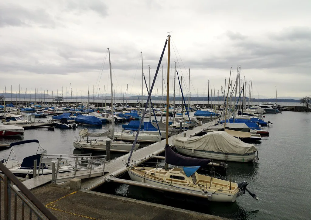 Venue view: Port de Neuchâtel harbor, Switzerland