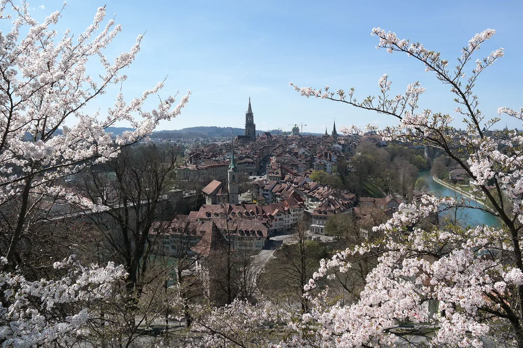 View over Bern from the Rose Garden (Rosengarten), Bern, Switzerland