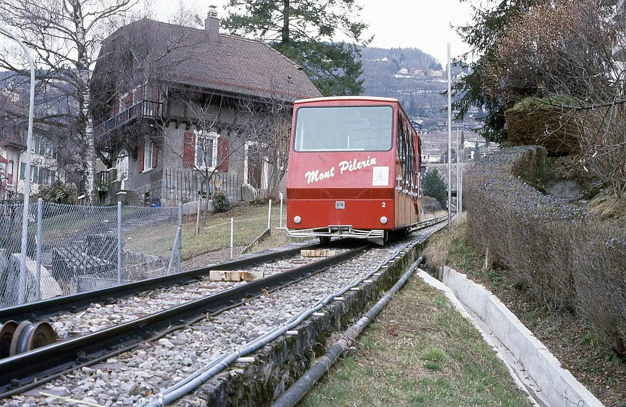 Funiculaire du Mont-Pélerin (Suisse), Vevey