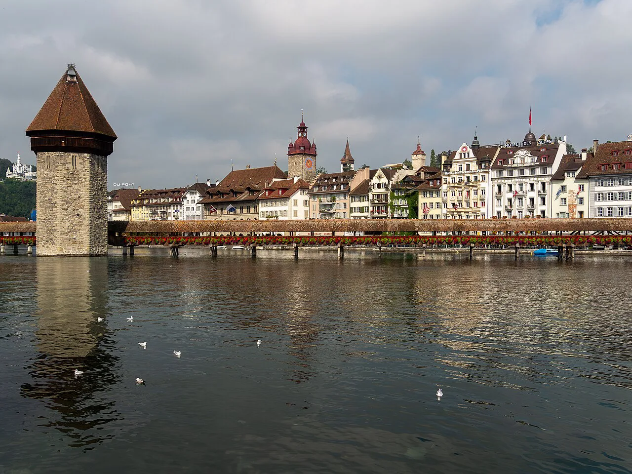 Luzern Wasserturm Kapellbrücke- -RM, Lucerne
