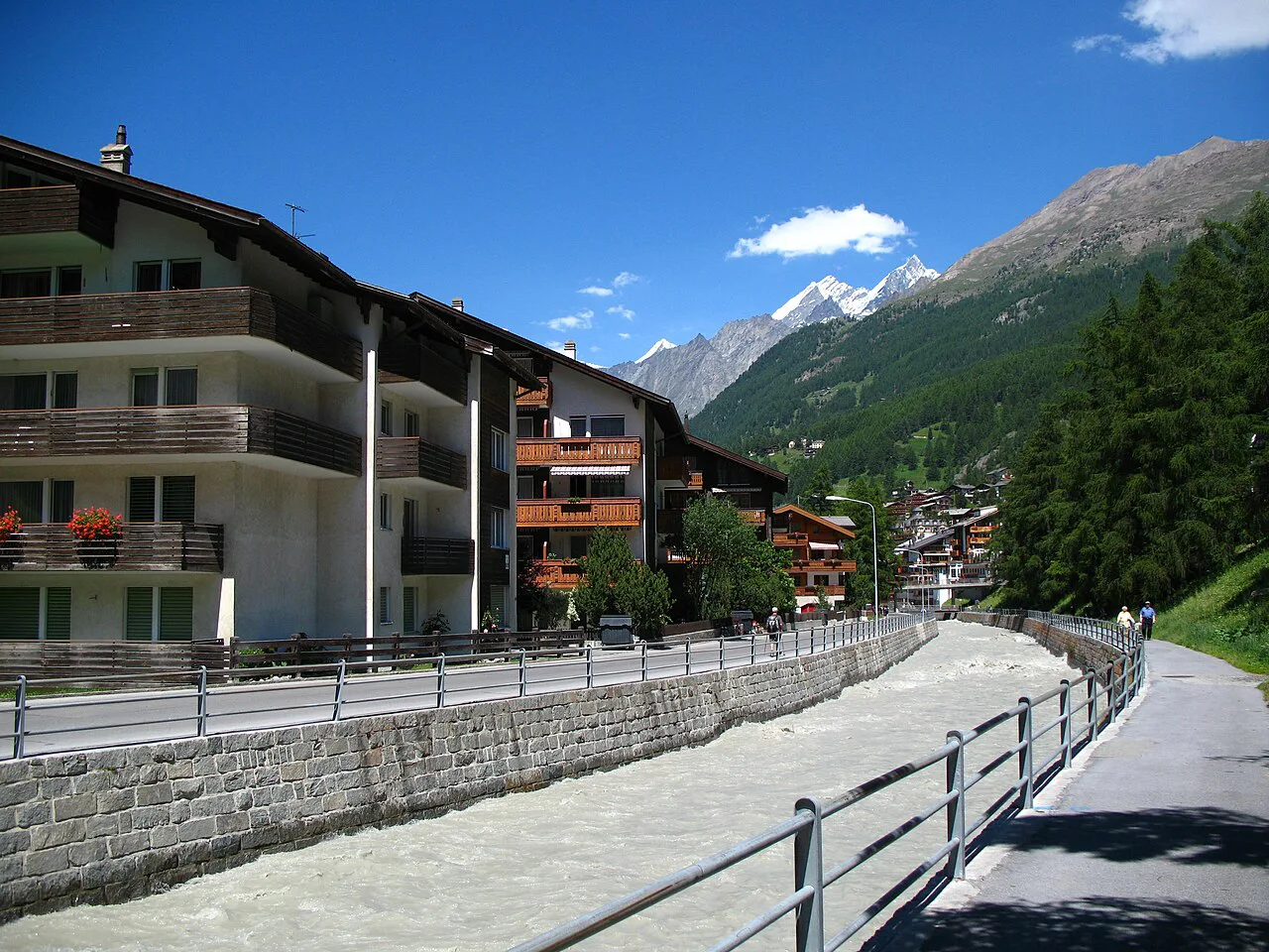 Zermatt - Vispa viewed from Schluhmattstrasse