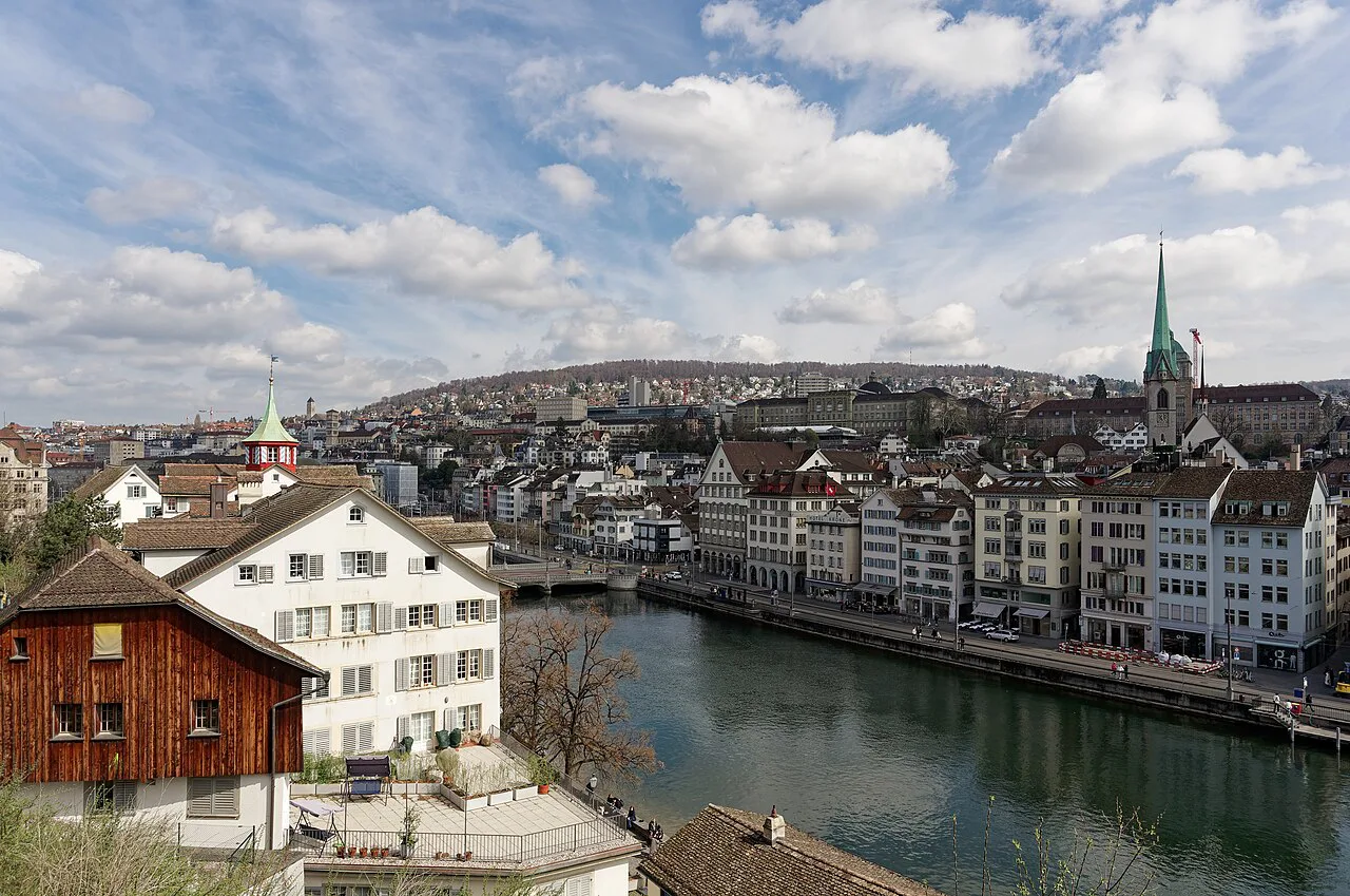 View from the Lindenhof Hill in Zurich