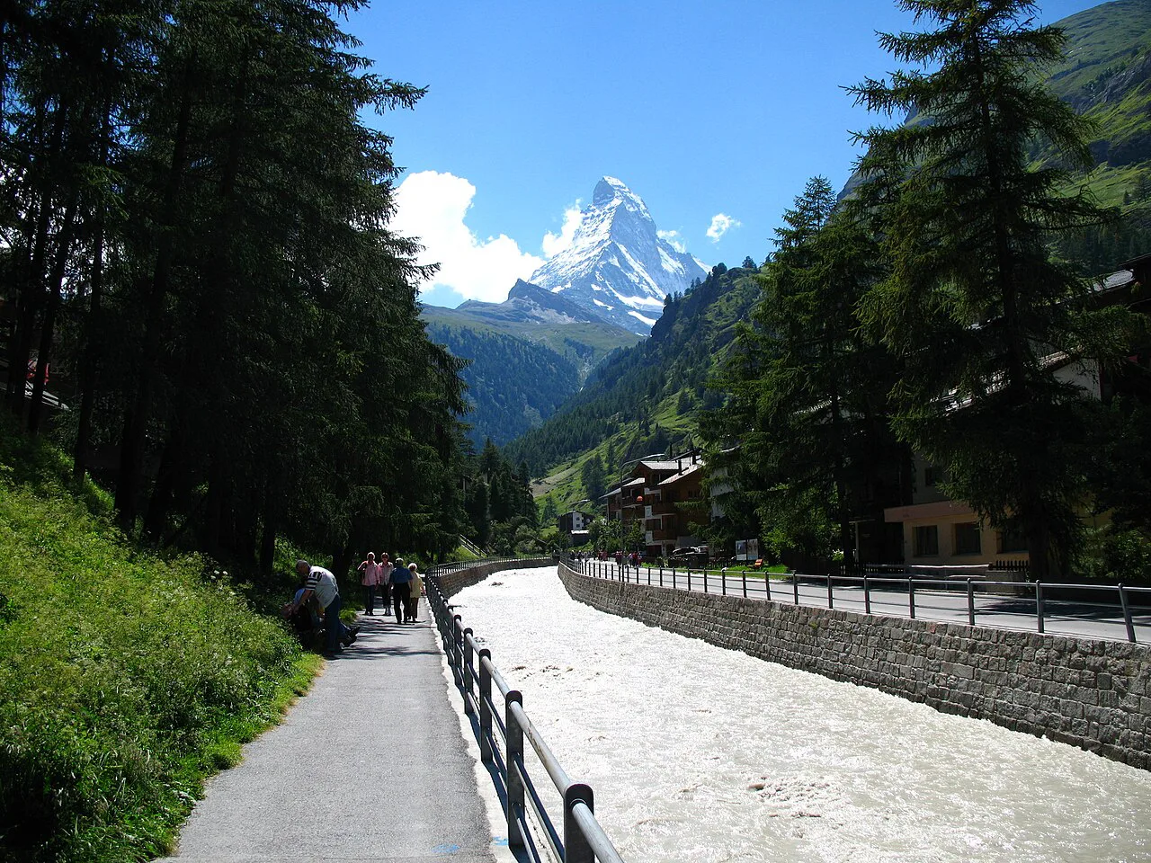 Zermatt - Vispa viewed from Schluhmattstrasse