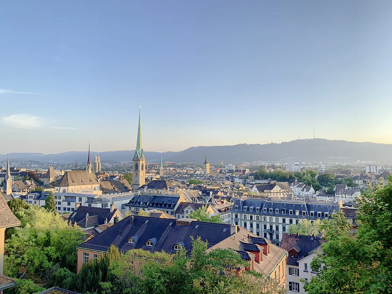 View of Central Zurich from Polyterrasse, ETH Zürich (Ank Kumar)